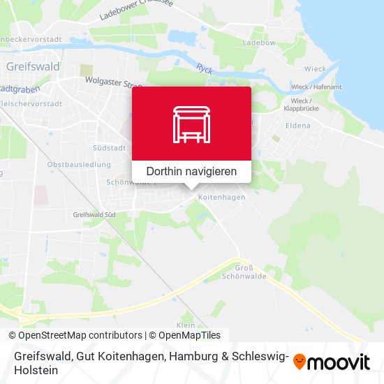 Greifswald, Gut Koitenhagen Karte