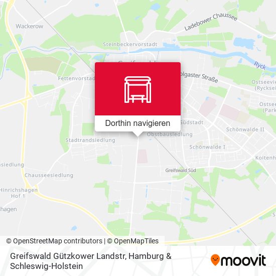 Greifswald Gützkower Landstr Karte