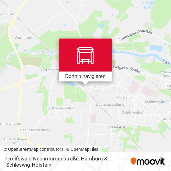 Greifswald Neunmorgenstraße Karte