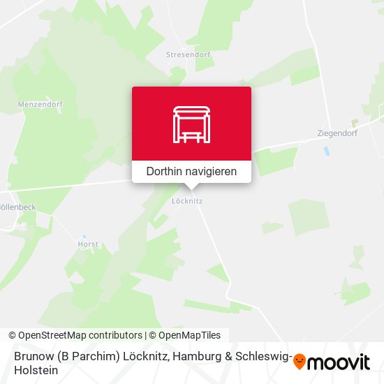 Brunow (B Parchim) Löcknitz Karte