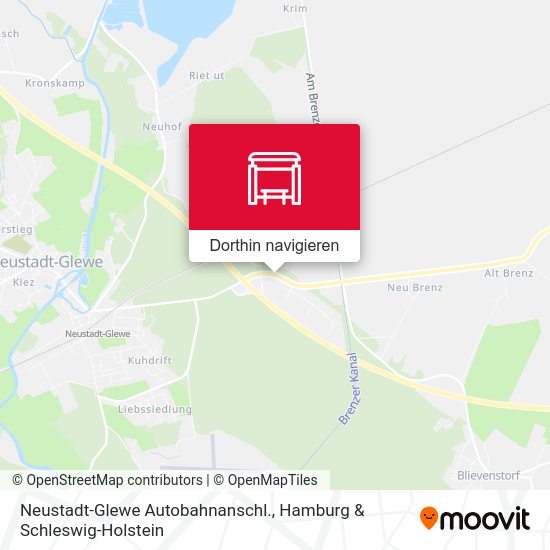 Neustadt-Glewe Autobahnanschl. Karte
