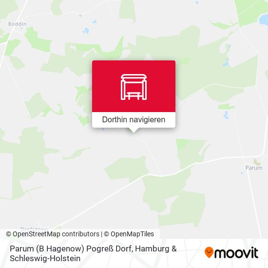 Parum (B Hagenow) Pogreß Dorf Karte