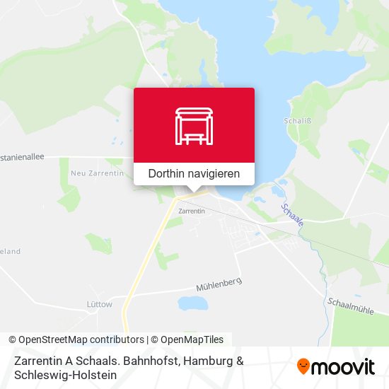 Zarrentin A Schaals. Bahnhofst Karte