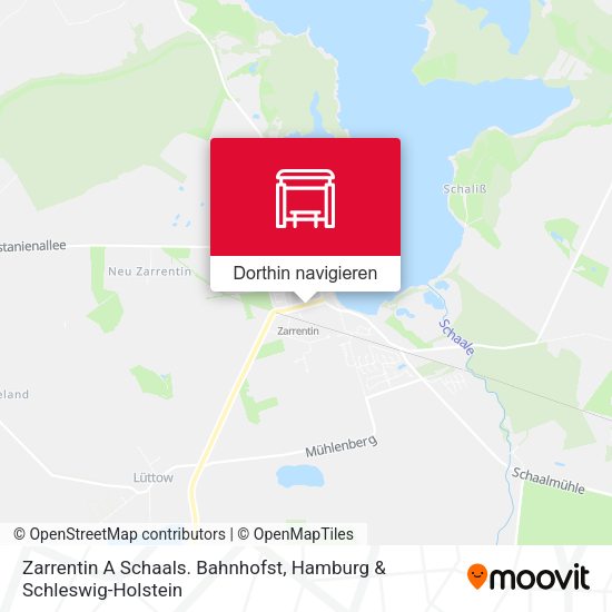 Zarrentin A Schaals. Bahnhofst Karte