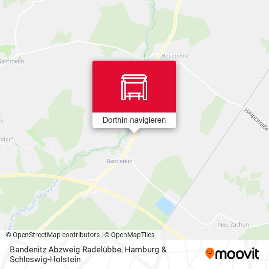 Bandenitz Abzweig Radelübbe Karte
