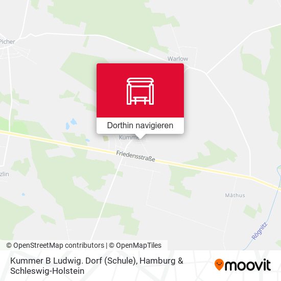 Kummer B Ludwig. Dorf (Schule) Karte