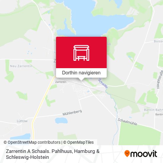 Zarrentin A Schaals. Pahlhuus Karte