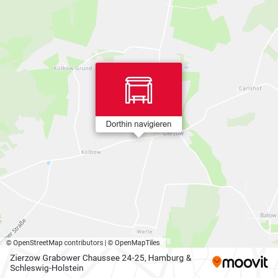 Zierzow Grabower Chaussee 24-25 Karte