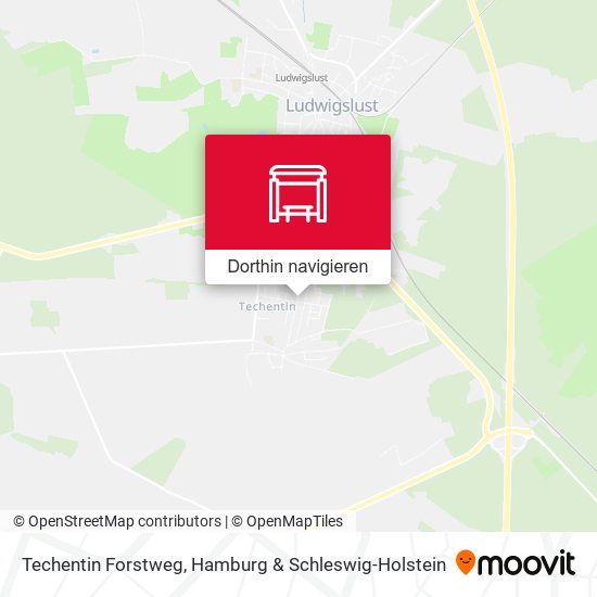 Techentin Forstweg Karte