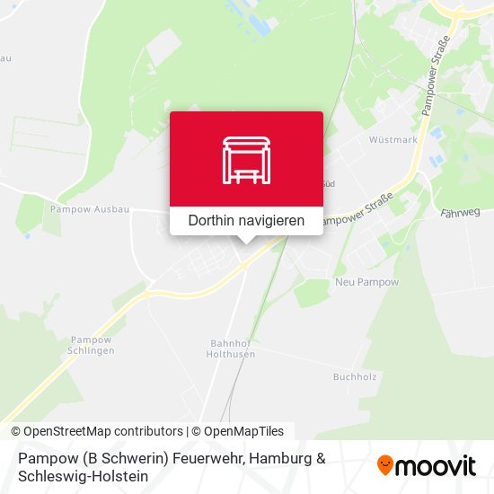 Pampow (B Schwerin) Feuerwehr Karte