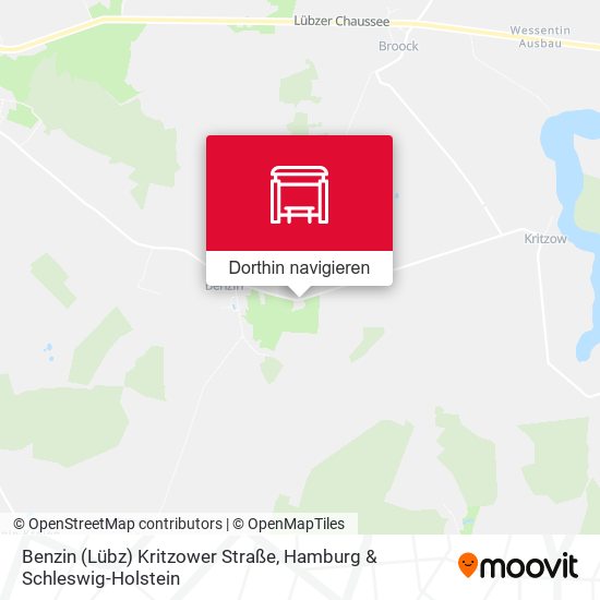 Benzin (Lübz) Kritzower Straße Karte