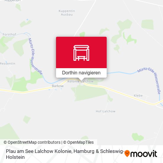 Plau am See Lalchow Kolonie Karte