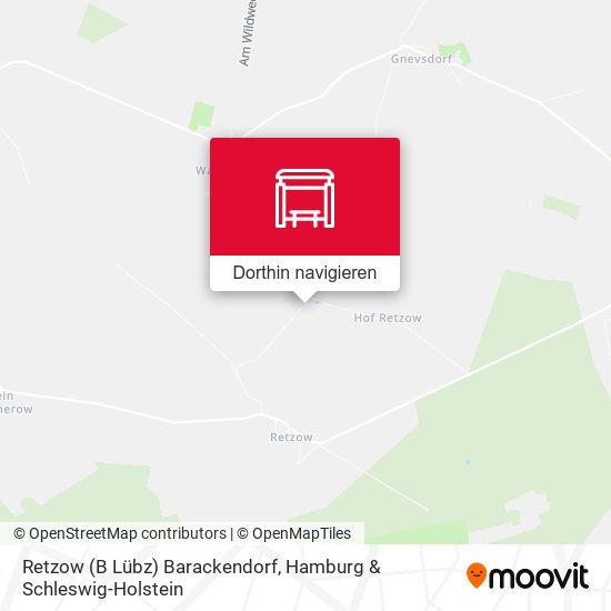 Retzow (B Lübz) Barackendorf Karte