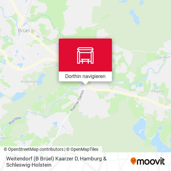 Weitendorf (B Brüel) Kaarzer D Karte