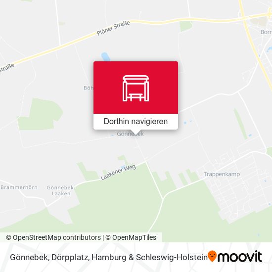 Gönnebek, Dörpplatz Karte