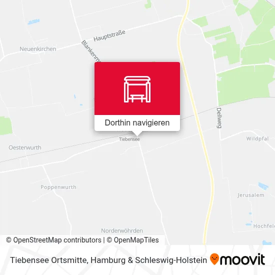 Tiebensee Ortsmitte Karte