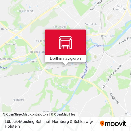 Lübeck-Moisling Bahnhof Karte