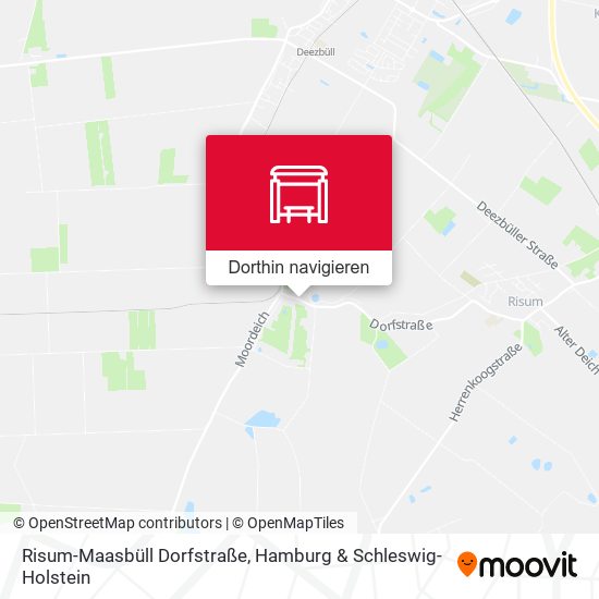 Risum-Maasbüll Dorfstraße Karte