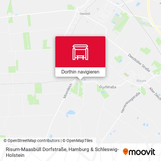 Risum-Maasbüll Dorfstraße Karte