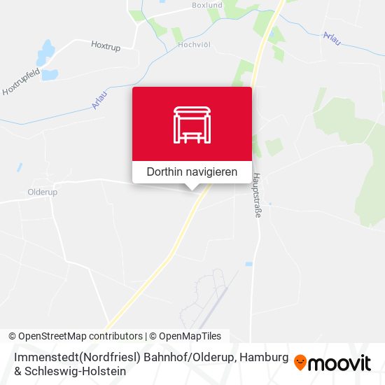 Immenstedt(Nordfriesl) Bahnhof / Olderup Karte