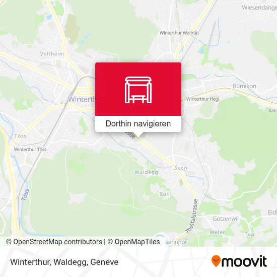 Winterthur, Waldegg Karte