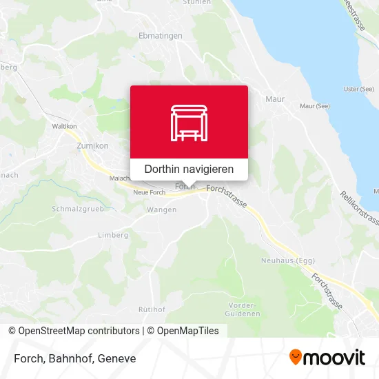 Forch, Bahnhof Karte