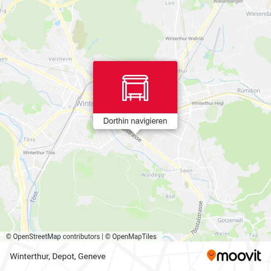 Winterthur, Depot Karte