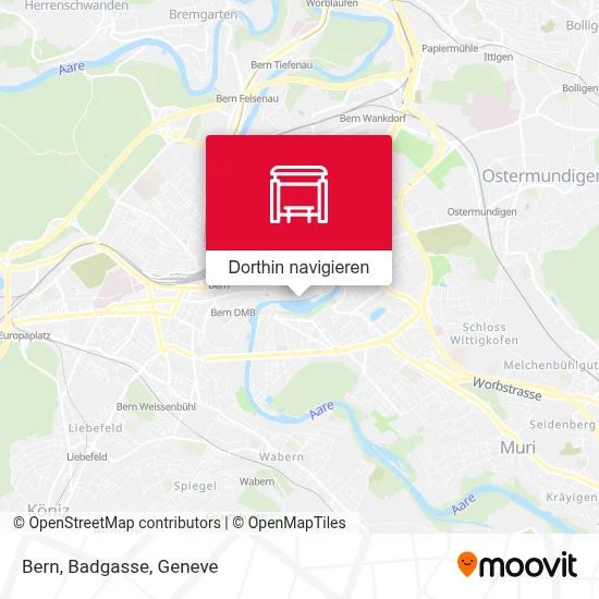 Bern, Badgasse Karte