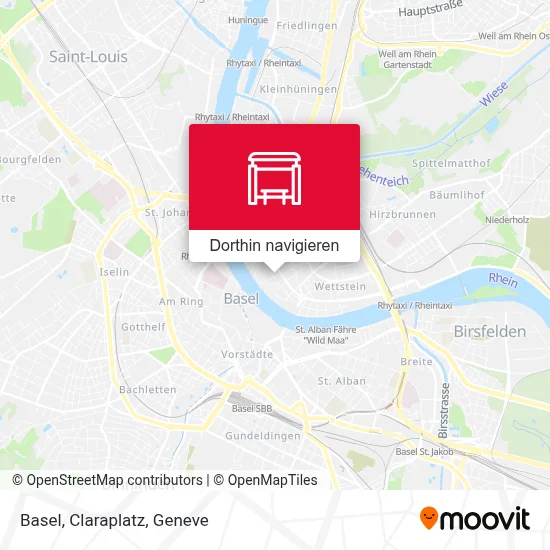 Basel, Claraplatz Karte