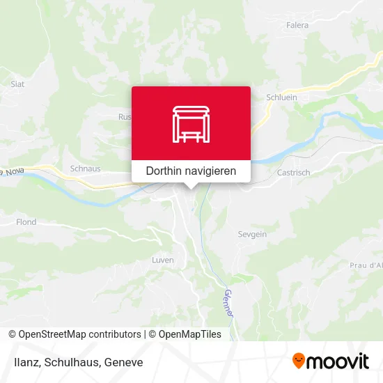 Ilanz, Schulhaus Karte