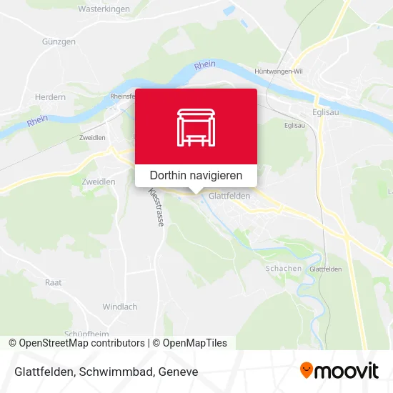 Glattfelden, Schwimmbad Karte
