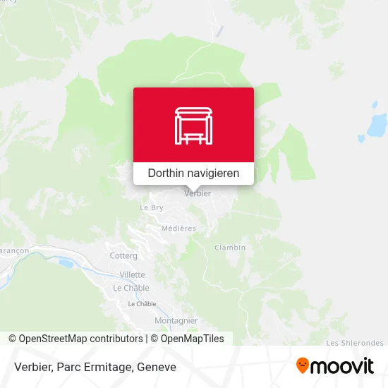 Verbier, Parc Ermitage Karte