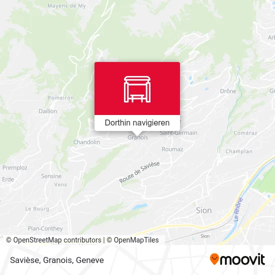 Savièse, Granois Karte