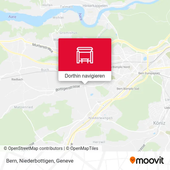 Bern, Niederbottigen Karte