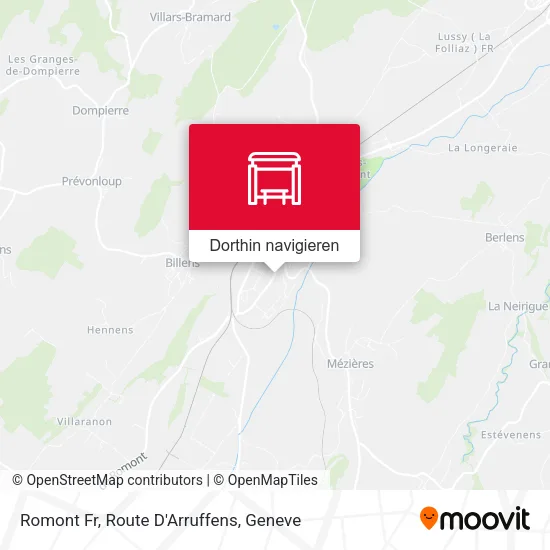 Romont Fr, Route D'Arruffens Karte