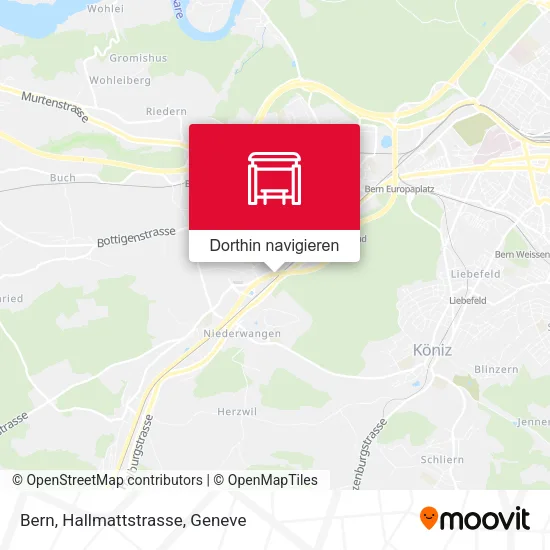 Bern, Hallmattstrasse Karte