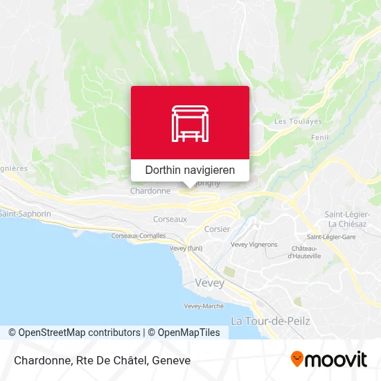 Chardonne, Rte De Châtel Karte