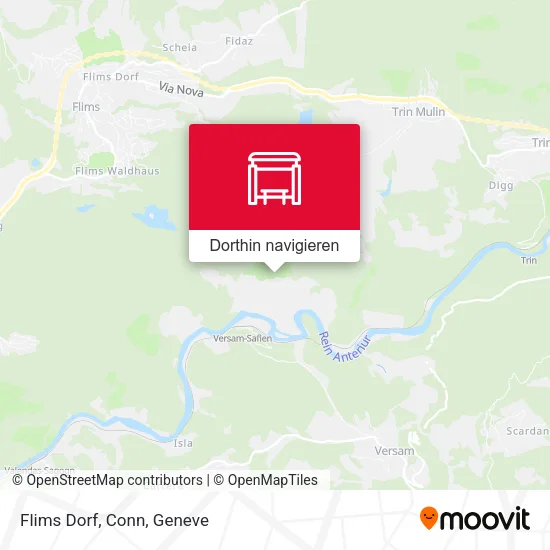 Flims Dorf, Conn Karte