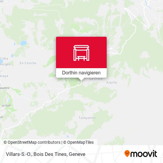 Villars-S.-O., Bois Des Tines Karte