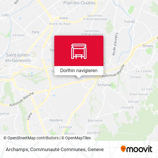 Archamps, Communauté Communes Karte