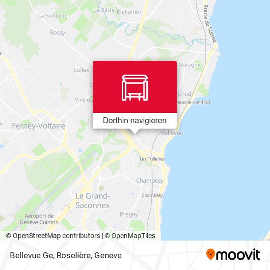 Bellevue Ge, Roselière Karte