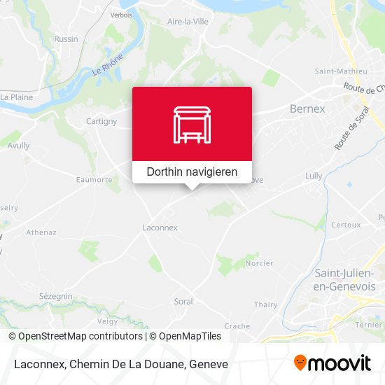 Laconnex, Chemin De La Douane Karte