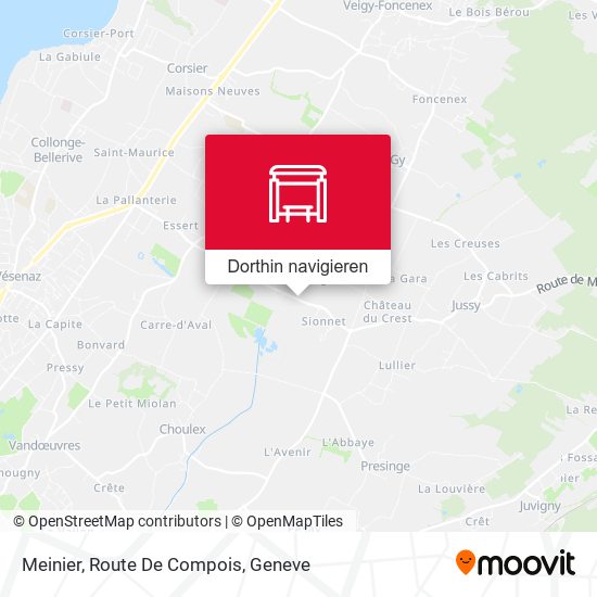 Meinier, Route De Compois Karte