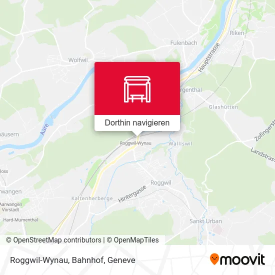 Roggwil-Wynau, Bahnhof Karte