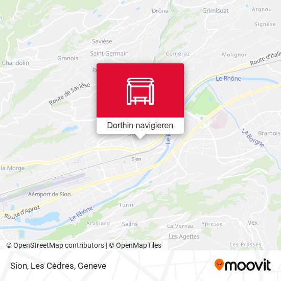 Sion, Les Cèdres Karte