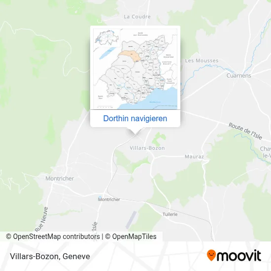 Villars-Bozon Karte