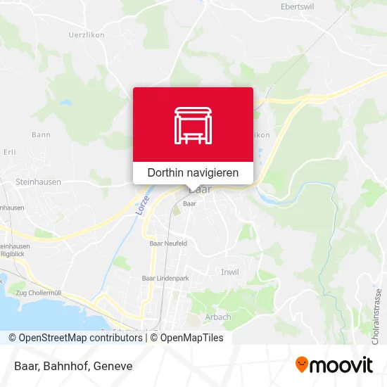 Baar, Bahnhof Karte