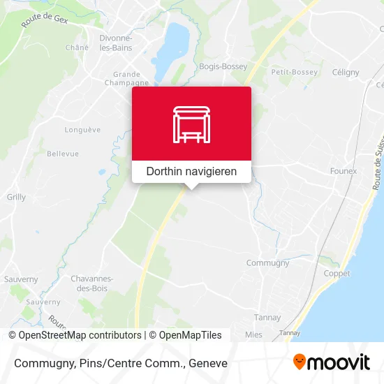 Commugny, Pins/Centre Comm. Karte