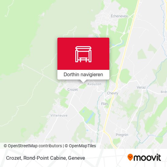 Crozet, Rond-Point Cabine Karte