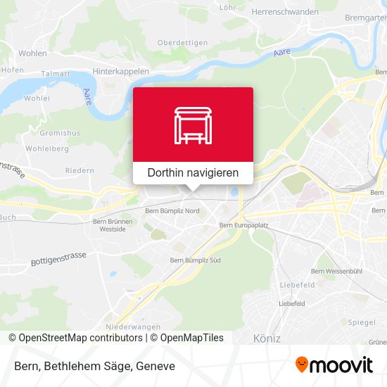 Bern, Bethlehem Säge Karte